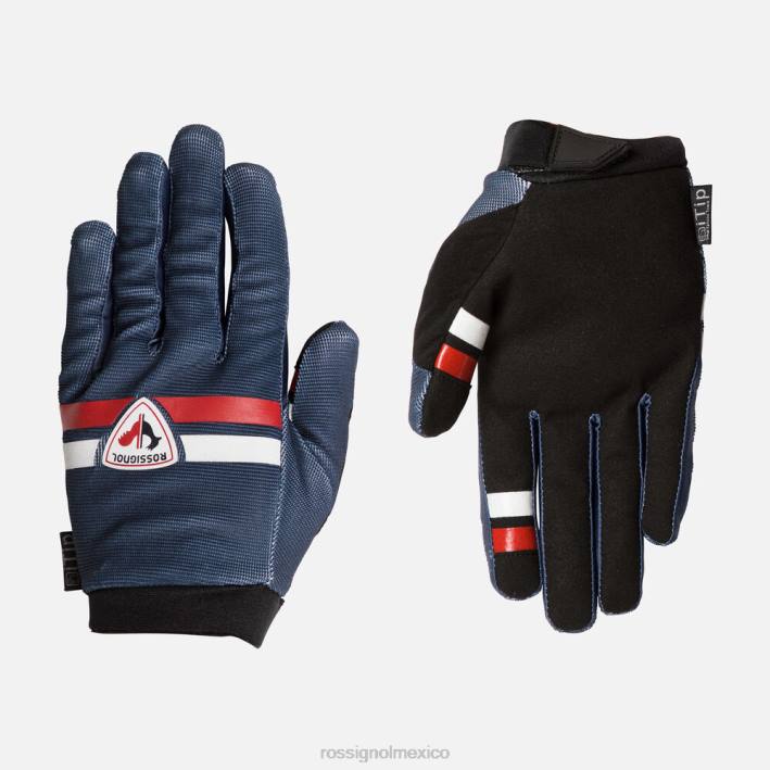 hombres Rossignol guantes de bicicleta de montaña con dedos completos HPXL32 accesorios azul marino oscuro