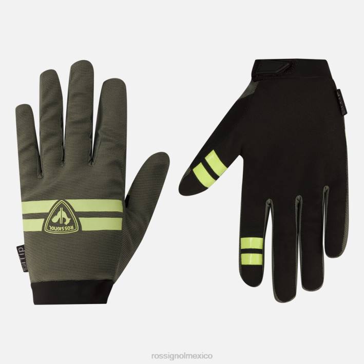 hombres Rossignol guantes de bicicleta de montaña con dedos completos HPXL38 accesorios verde ébano