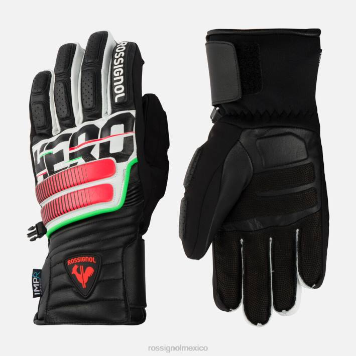 hombres Rossignol guantes de esquí impermeables de cuero hero race HPXL669 accesorios negro
