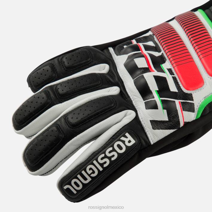 hombres Rossignol guantes de esquí impermeables de cuero hero race HPXL669 accesorios negro