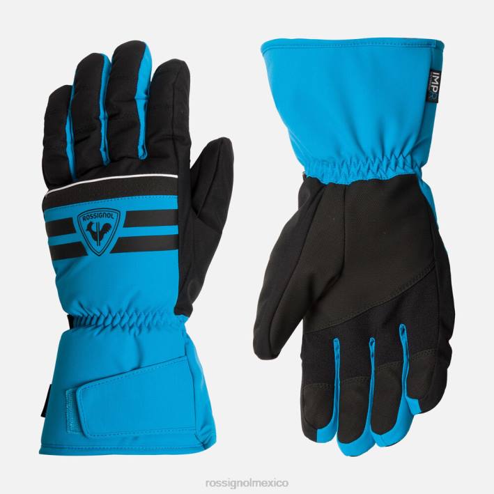 hombres Rossignol guantes de esquí impermeables técnicos HPXL116 accesorios azul