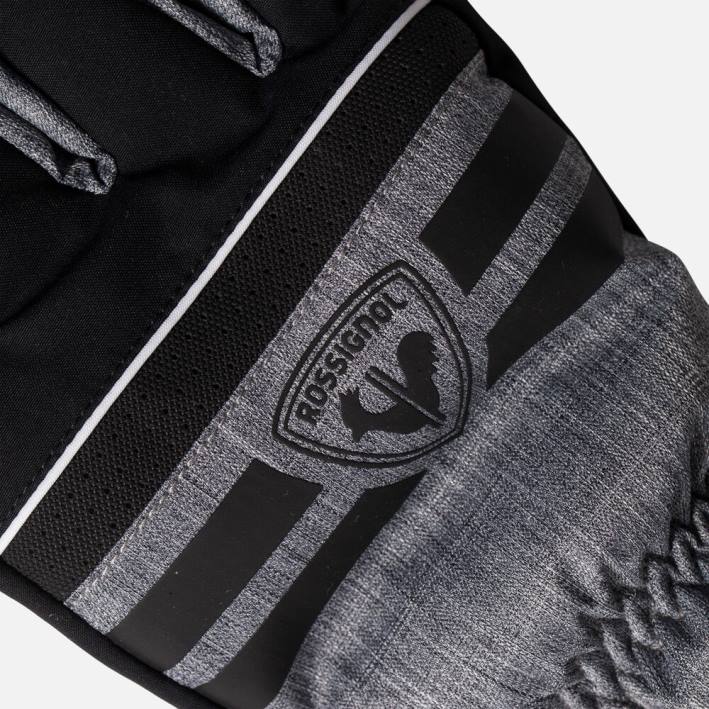 hombres Rossignol guantes de esquí impermeables técnicos HPXL508 accesorios cuero gris