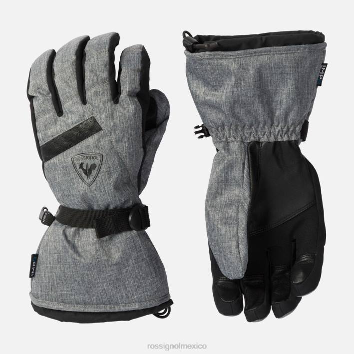 hombres Rossignol tipo guantes impermeables HPXL662 accesorios cuero gris