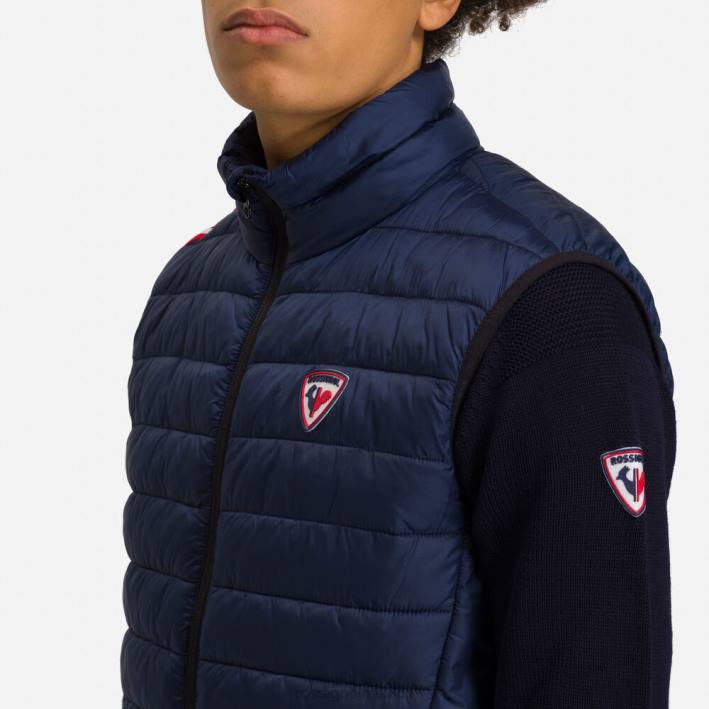 hombres Rossignol chaleco aislante 180gr HPXL152 tapas azul marino oscuro