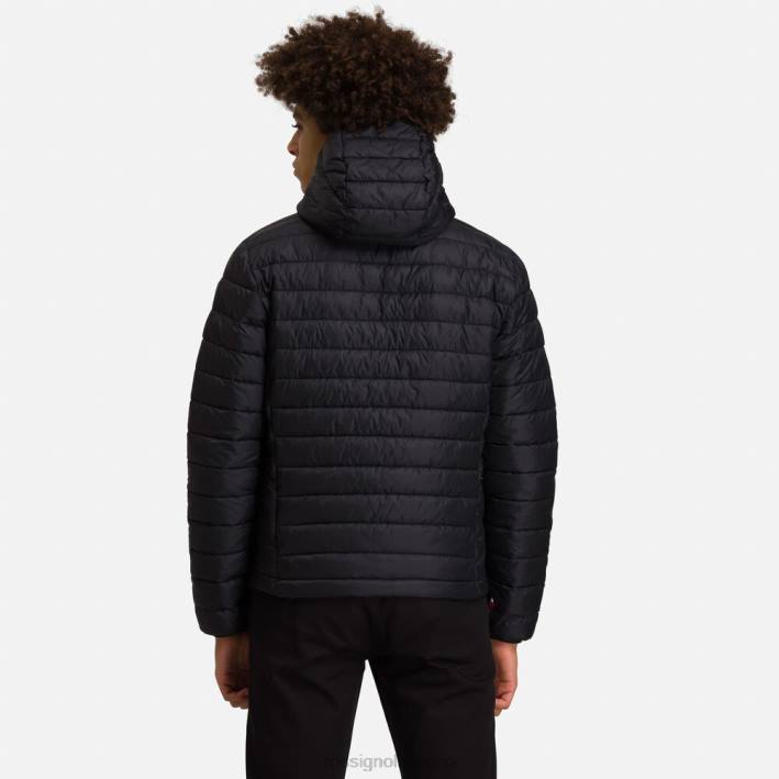 hombres Rossignol chaqueta aislante con capucha 180gr HPXL272 tapas negro