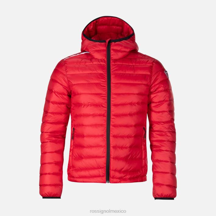 hombres Rossignol chaqueta aislante con capucha 180gr HPXL341 tapas carmín