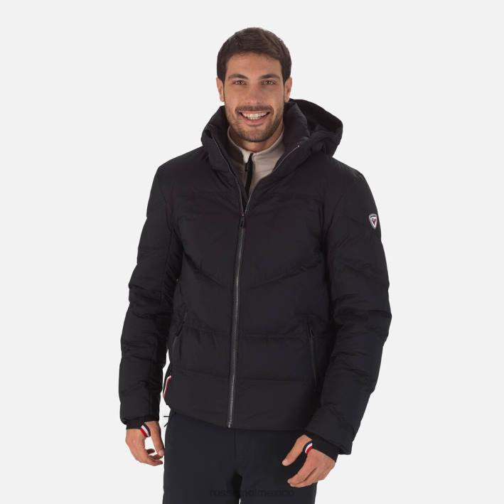 hombres Rossignol chaqueta de esquí de plumas de merino distintiva HPXL409 tapas negro