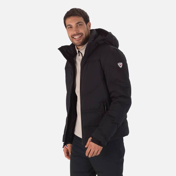 hombres Rossignol chaqueta de esquí de plumas de merino distintiva HPXL409 tapas negro