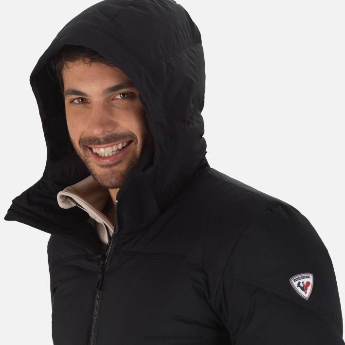 hombres Rossignol chaqueta de esquí de plumas de merino distintiva HPXL409 tapas negro