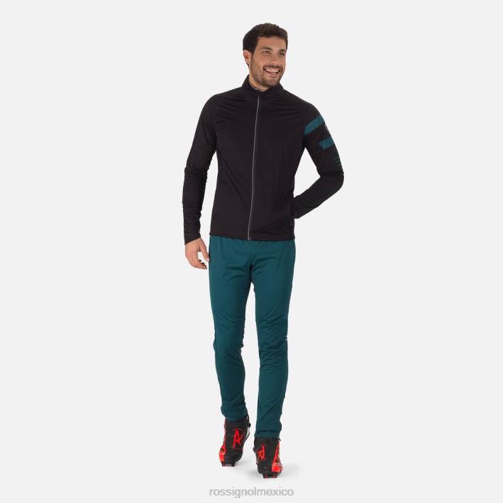hombres Rossignol chaqueta de esquí nórdico poursuite HPXL114 tapas verde azulado
