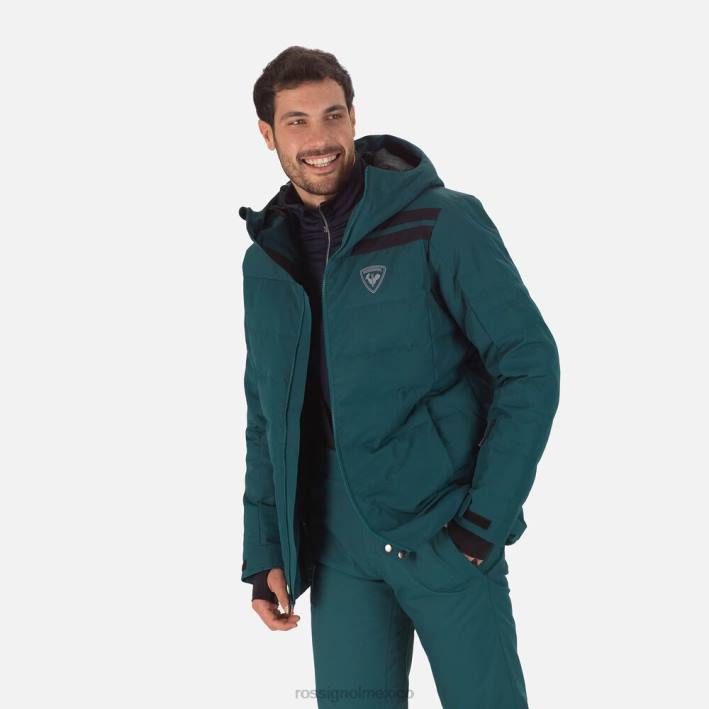 hombres Rossignol chaqueta de esquí rápida HPXL146 tapas verde azulado