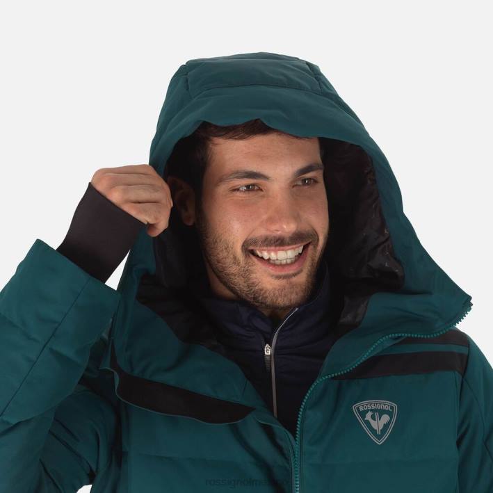 hombres Rossignol chaqueta de esquí rápida HPXL146 tapas verde azulado
