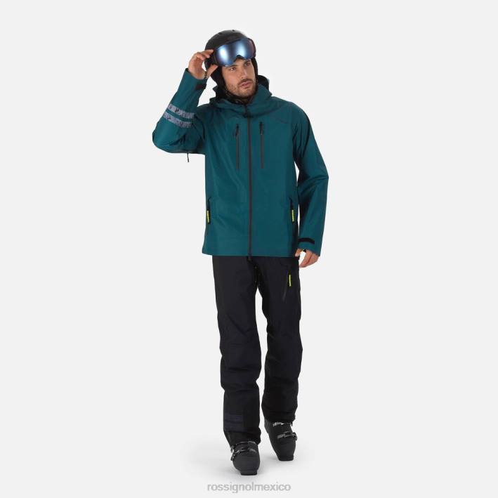hombres Rossignol chaqueta de esquí/snowboard atelier s ride free HPXL572 tapas verde azulado
