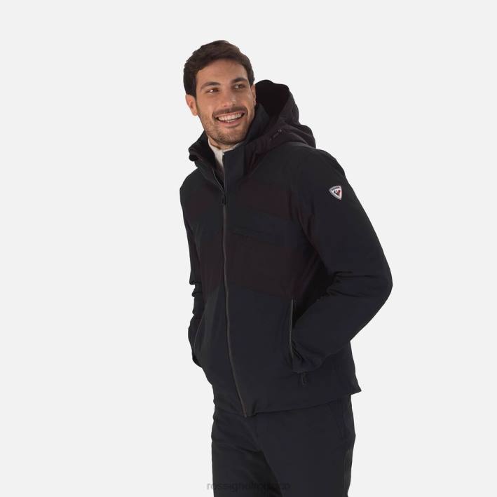 hombres Rossignol reaccionar chaqueta de esquí de merino HPXL599 tapas negro
