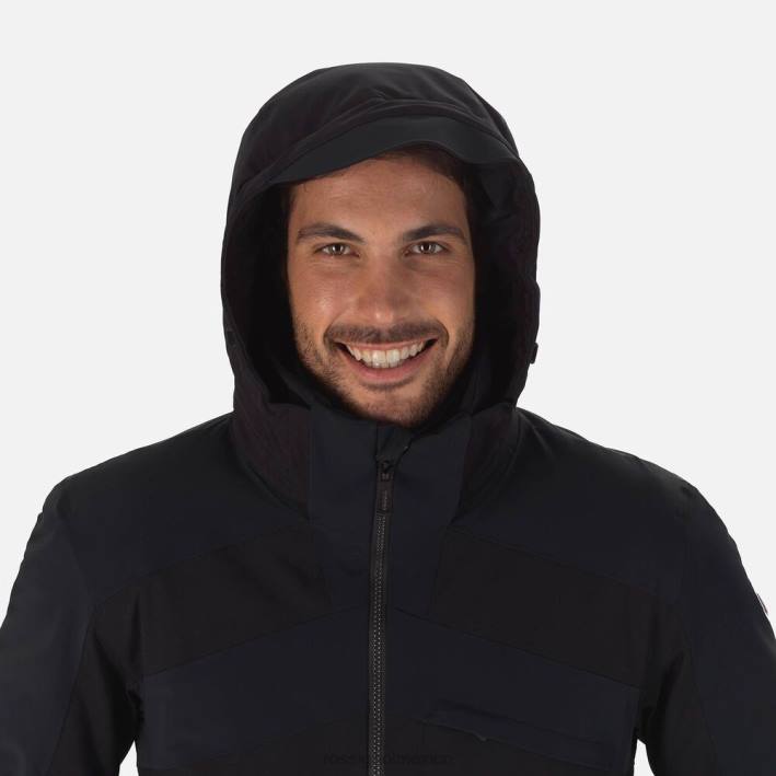 hombres Rossignol reaccionar chaqueta de esquí de merino HPXL599 tapas negro
