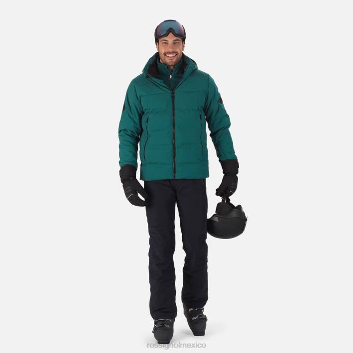 hombres Rossignol salir de la chaqueta de esquí HPXL403 tapas verde azulado