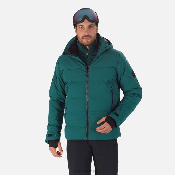 hombres Rossignol salir de la chaqueta de esquí HPXL403 tapas verde azulado