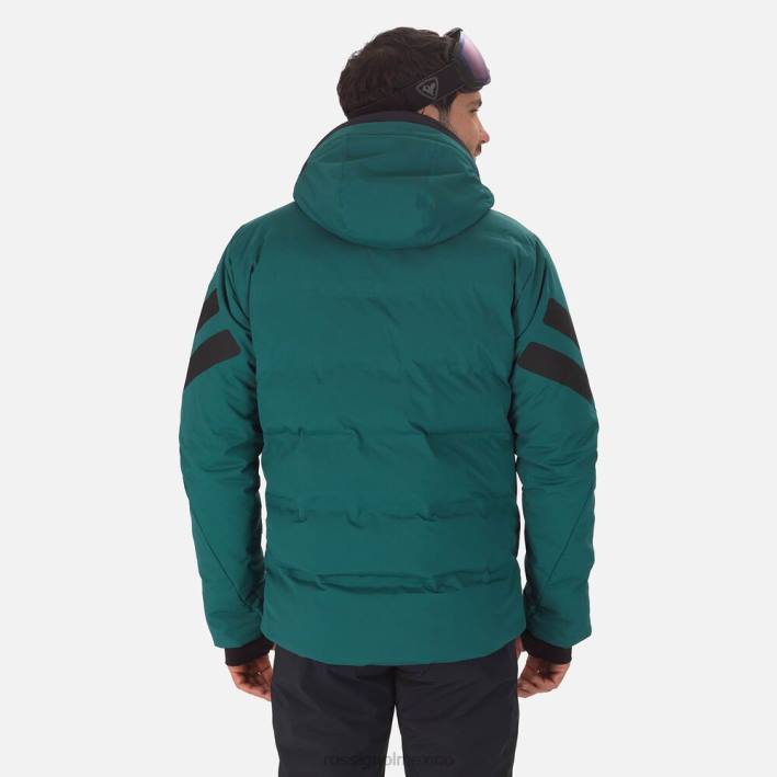 hombres Rossignol salir de la chaqueta de esquí HPXL403 tapas verde azulado