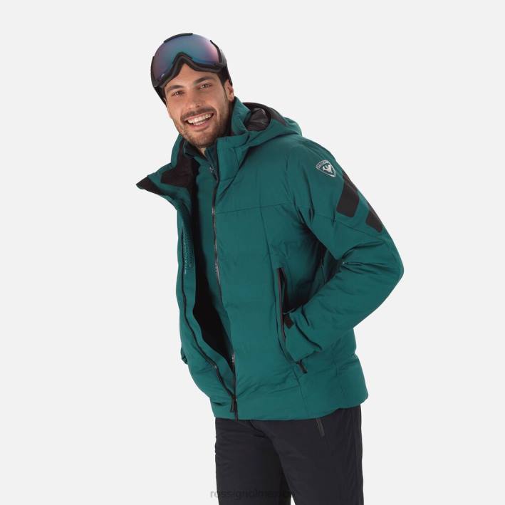 hombres Rossignol salir de la chaqueta de esquí HPXL403 tapas verde azulado
