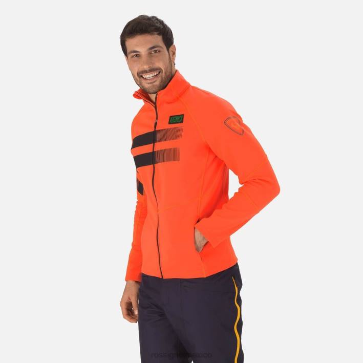 hombres Rossignol chaqueta polar hero clim HPXL71 tapas rojo neón