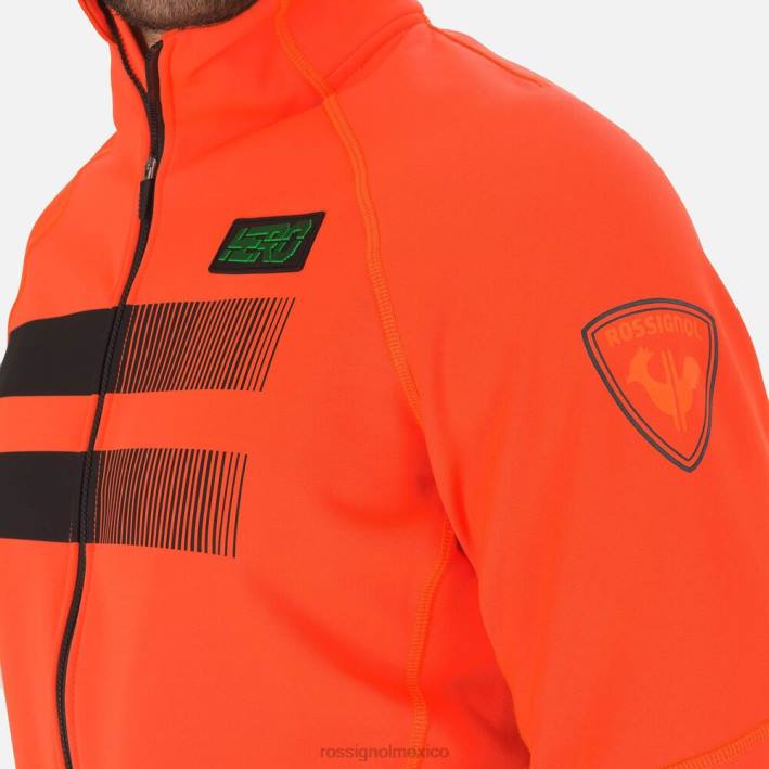 hombres Rossignol chaqueta polar hero clim HPXL71 tapas rojo neón