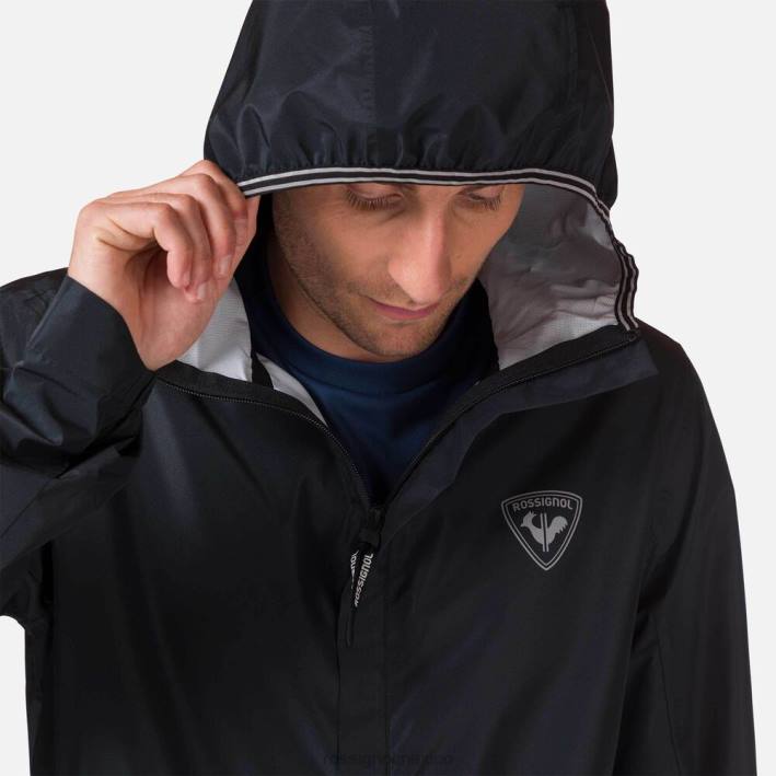 hombres Rossignol chaqueta de lluvia activa HPXL264 tapas negro