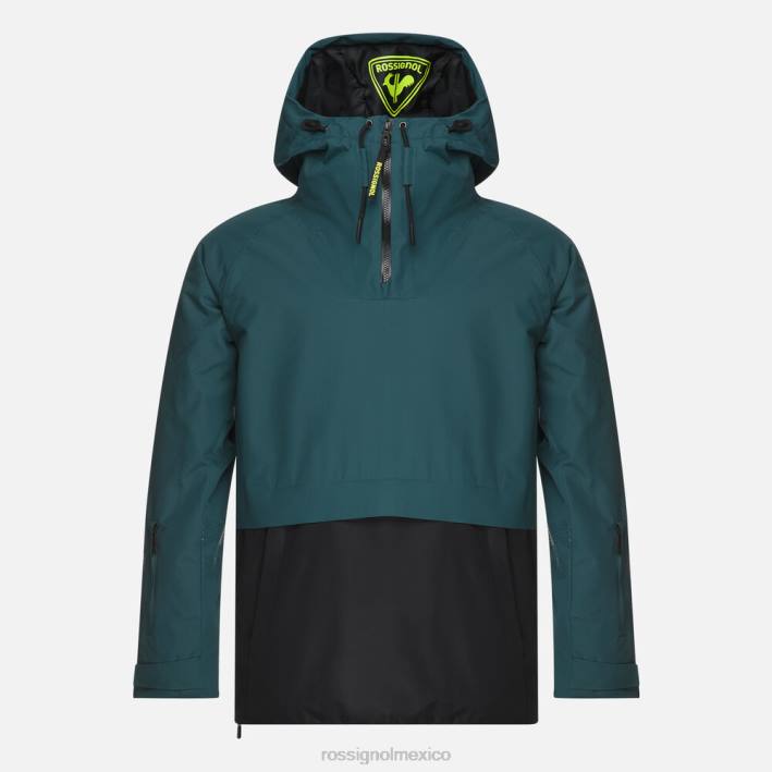 hombres Rossignol anorak skpr HPXL279 tapas verde azulado