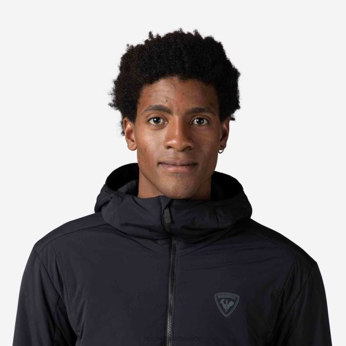 hombres Rossignol chaqueta con capucha opside HPXL205 tapas negro
