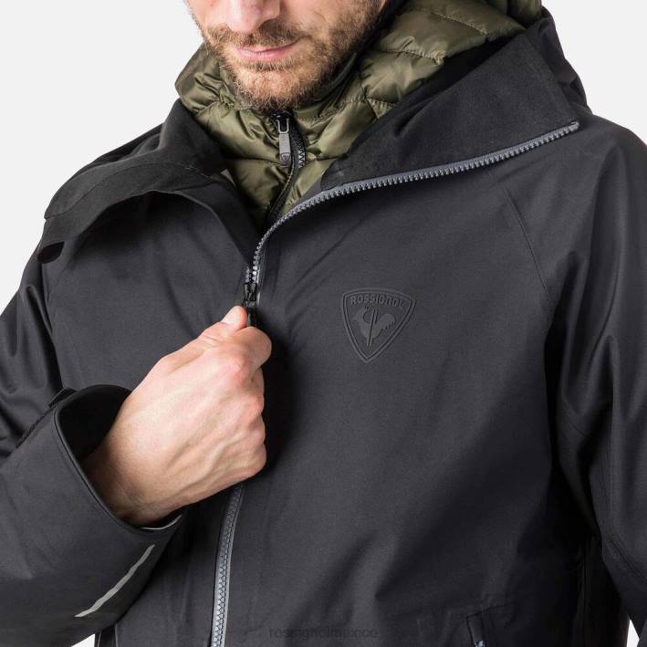 hombres Rossignol chaqueta de tres capas skpr HPXL529 tapas negro
