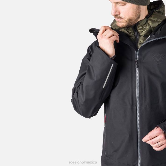 hombres Rossignol chaqueta de tres capas skpr HPXL529 tapas negro