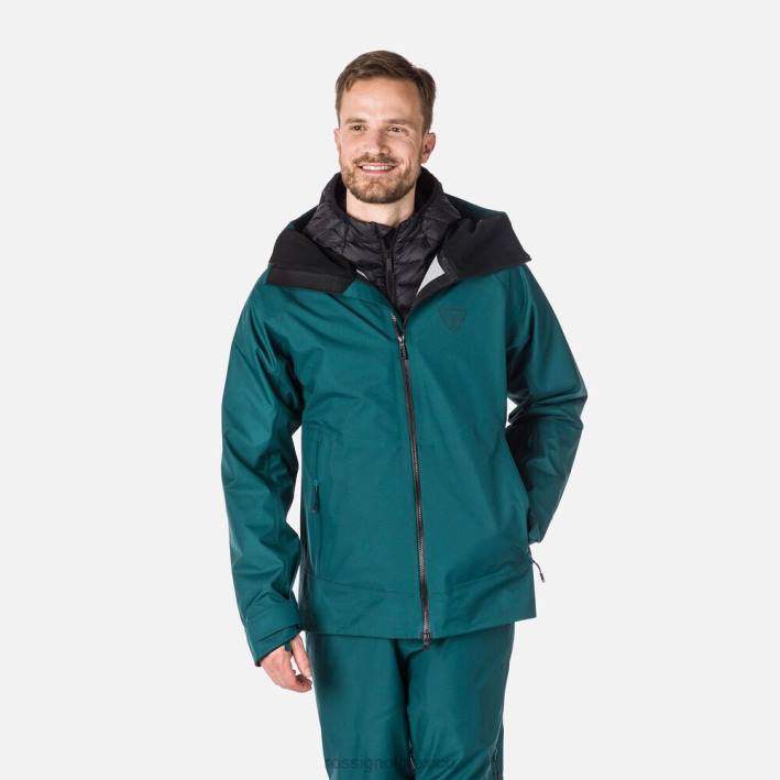 hombres Rossignol chaqueta de tres capas skpr HPXL575 tapas verde azulado