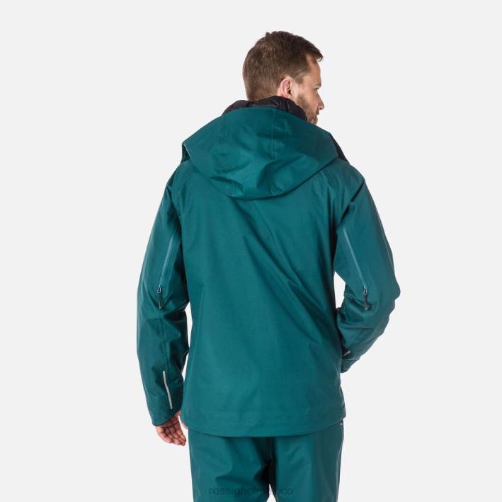 hombres Rossignol chaqueta de tres capas skpr HPXL575 tapas verde azulado