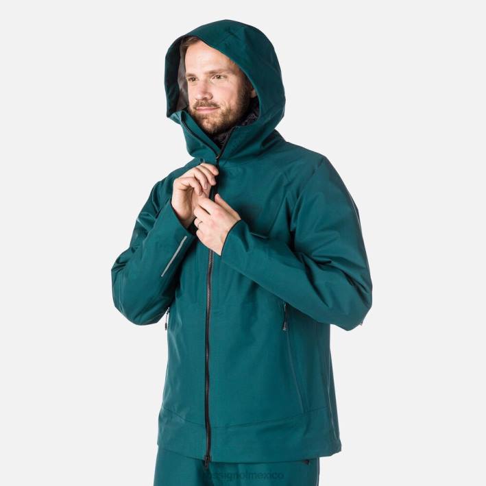 hombres Rossignol chaqueta de tres capas skpr HPXL575 tapas verde azulado