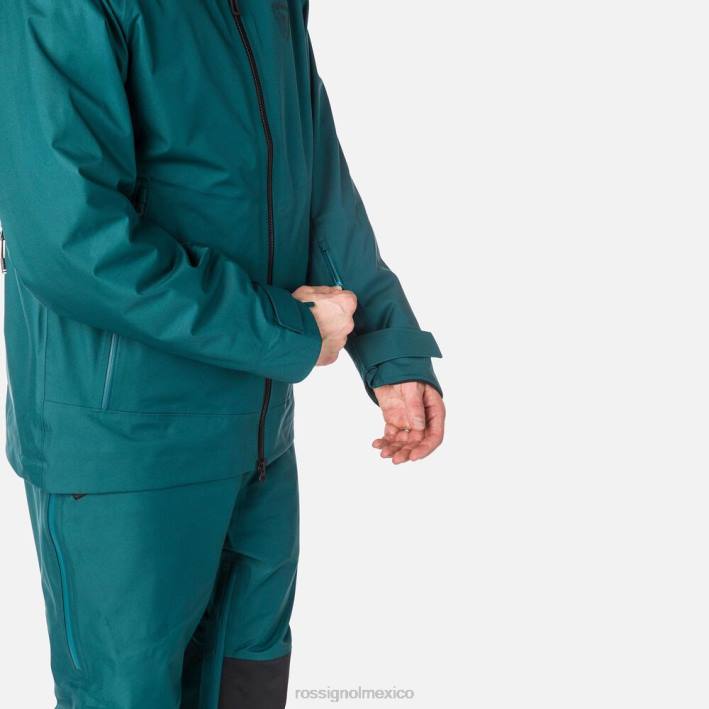 hombres Rossignol chaqueta de tres capas skpr HPXL575 tapas verde azulado