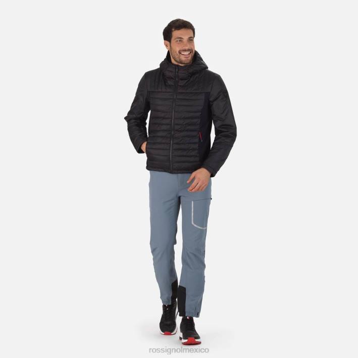 hombres Rossignol chaqueta ligera híbrida skpr HPXL342 tapas negro