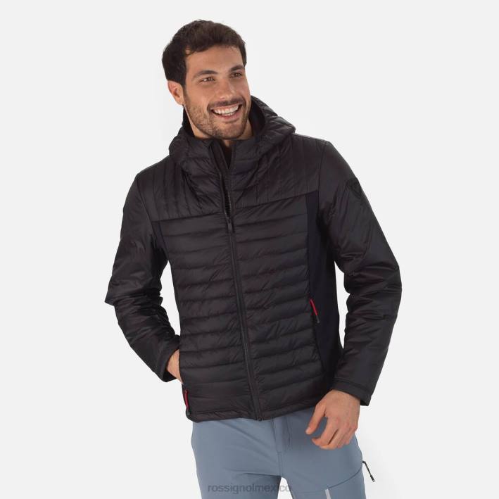 hombres Rossignol chaqueta ligera híbrida skpr HPXL342 tapas negro