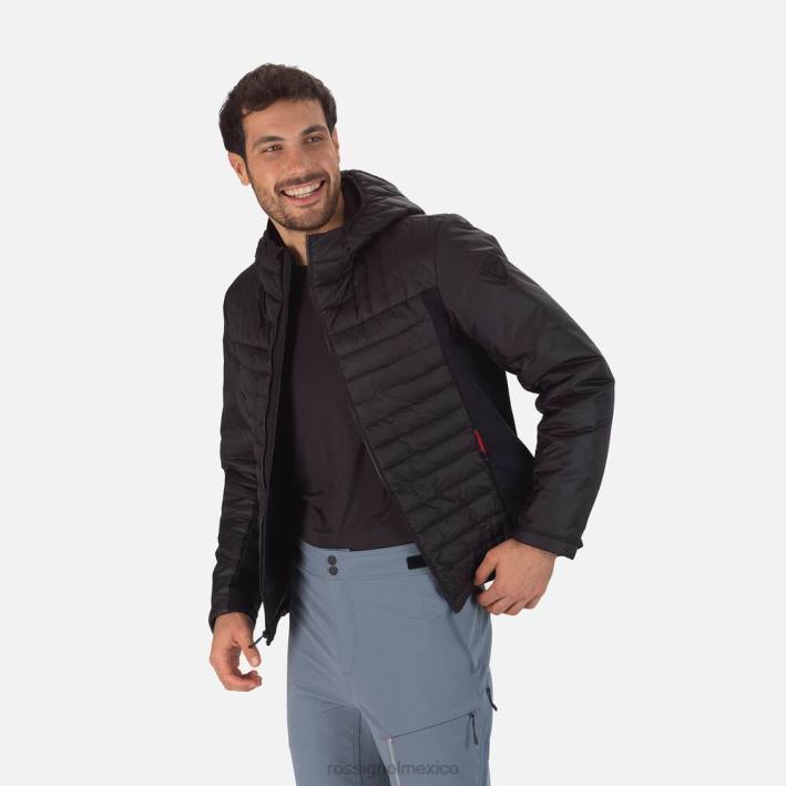 hombres Rossignol chaqueta ligera híbrida skpr HPXL342 tapas negro