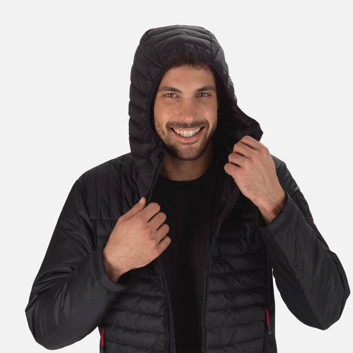 hombres Rossignol chaqueta ligera híbrida skpr HPXL342 tapas negro