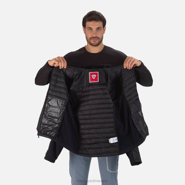 hombres Rossignol chaqueta ligera híbrida skpr HPXL342 tapas negro
