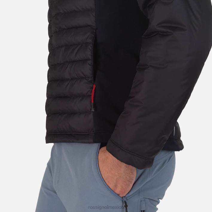 hombres Rossignol chaqueta ligera híbrida skpr HPXL342 tapas negro