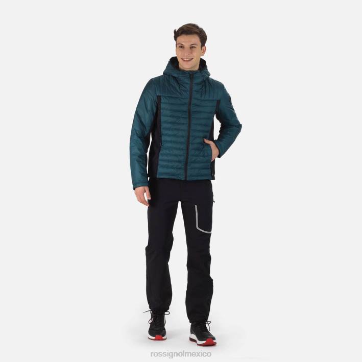 hombres Rossignol chaqueta ligera híbrida skpr HPXL451 tapas verde azulado