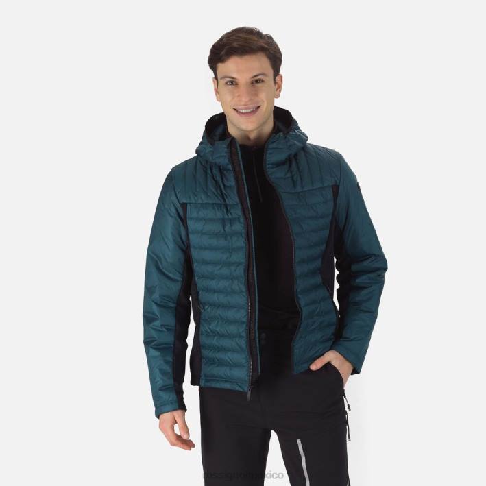 hombres Rossignol chaqueta ligera híbrida skpr HPXL451 tapas verde azulado