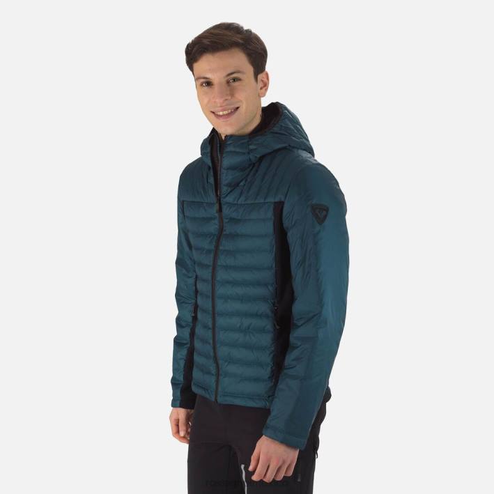 hombres Rossignol chaqueta ligera híbrida skpr HPXL451 tapas verde azulado