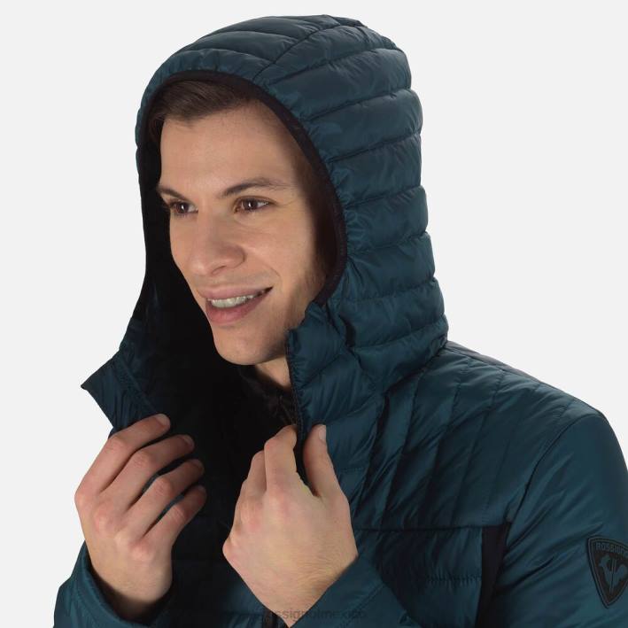 hombres Rossignol chaqueta ligera híbrida skpr HPXL451 tapas verde azulado