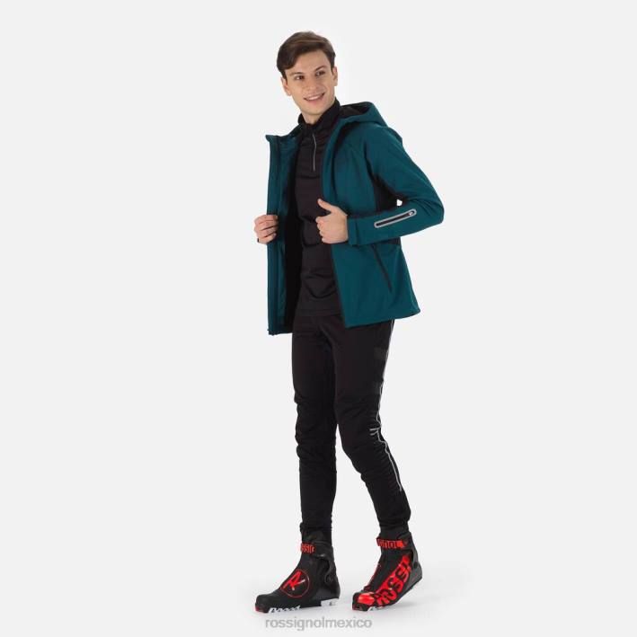 hombres Rossignol chaqueta softshell HPXL344 tapas verde azulado