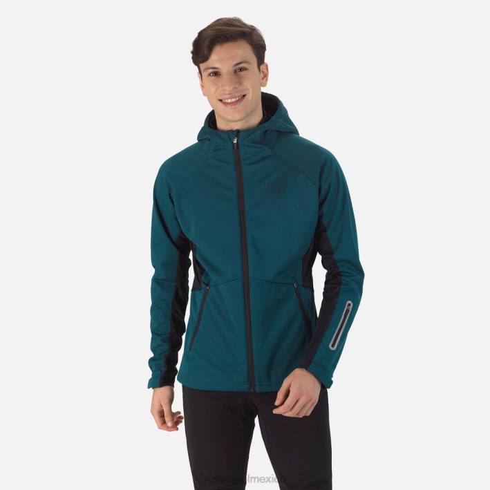 hombres Rossignol chaqueta softshell HPXL344 tapas verde azulado
