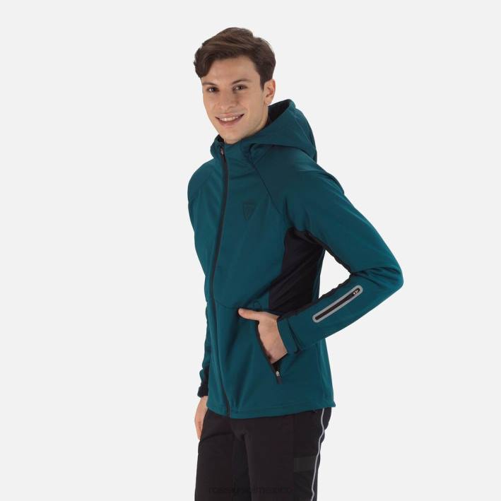 hombres Rossignol chaqueta softshell HPXL344 tapas verde azulado