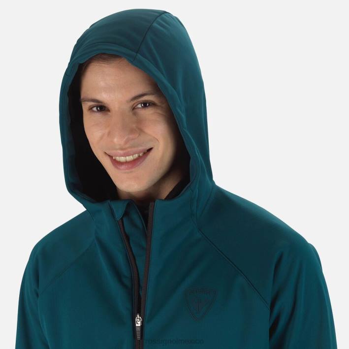 hombres Rossignol chaqueta softshell HPXL344 tapas verde azulado