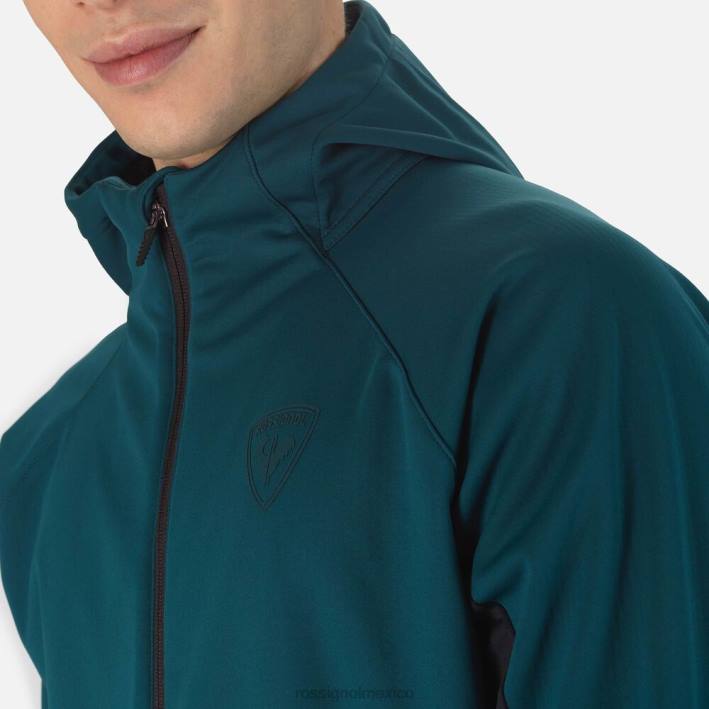 hombres Rossignol chaqueta softshell HPXL344 tapas verde azulado