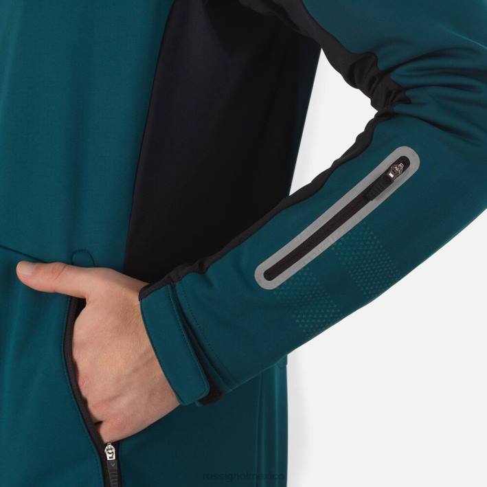 hombres Rossignol chaqueta softshell HPXL344 tapas verde azulado
